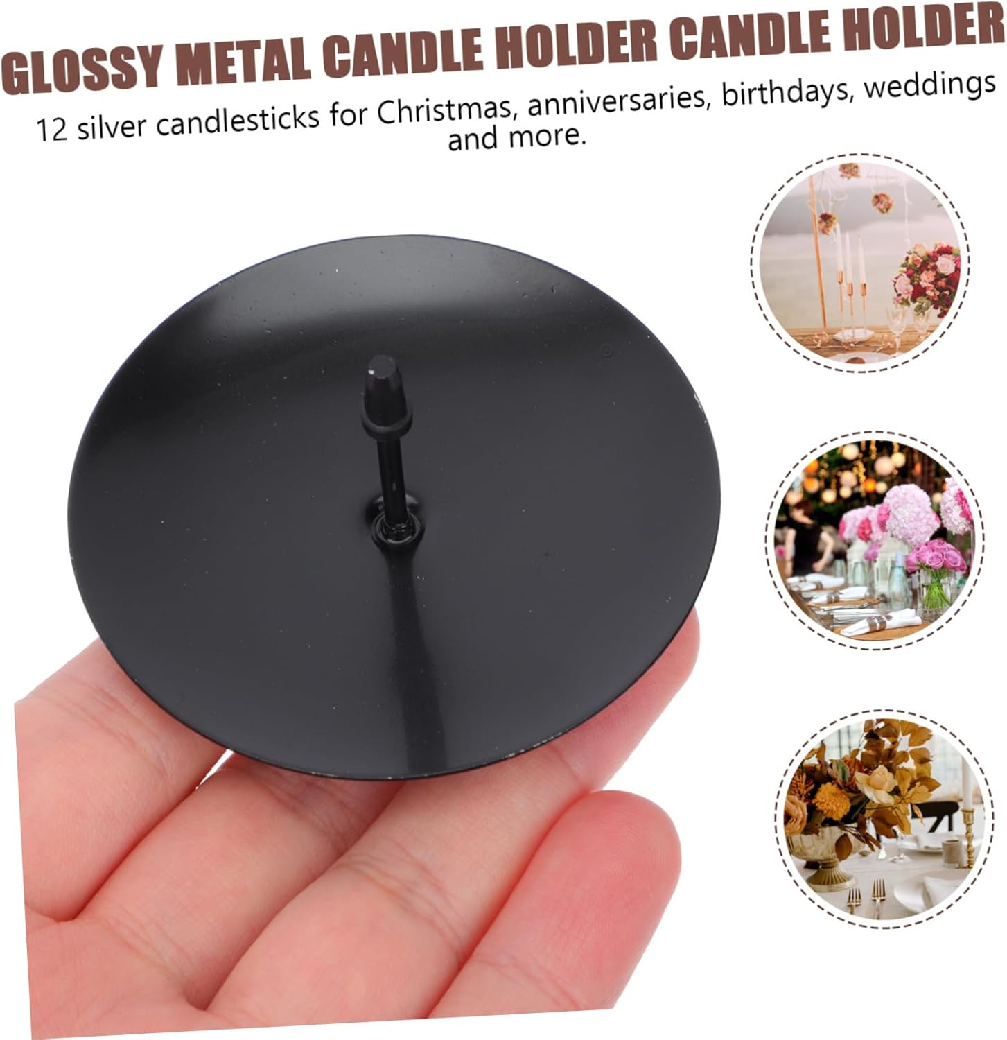HOLIDYOYO 2 Sets Iron Candle Holders 12pcs2