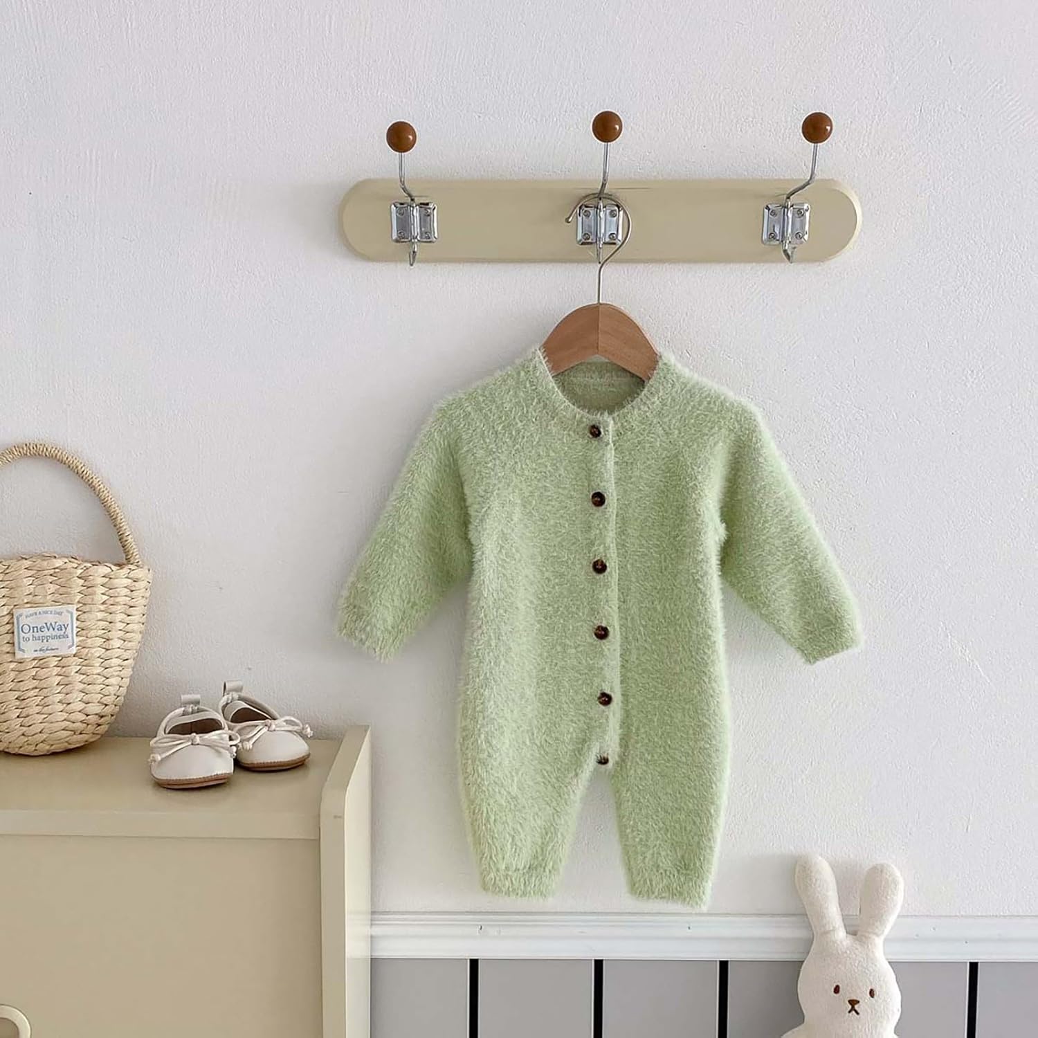 Newborn Baby Girls Fall Winter Romper Knit Suit