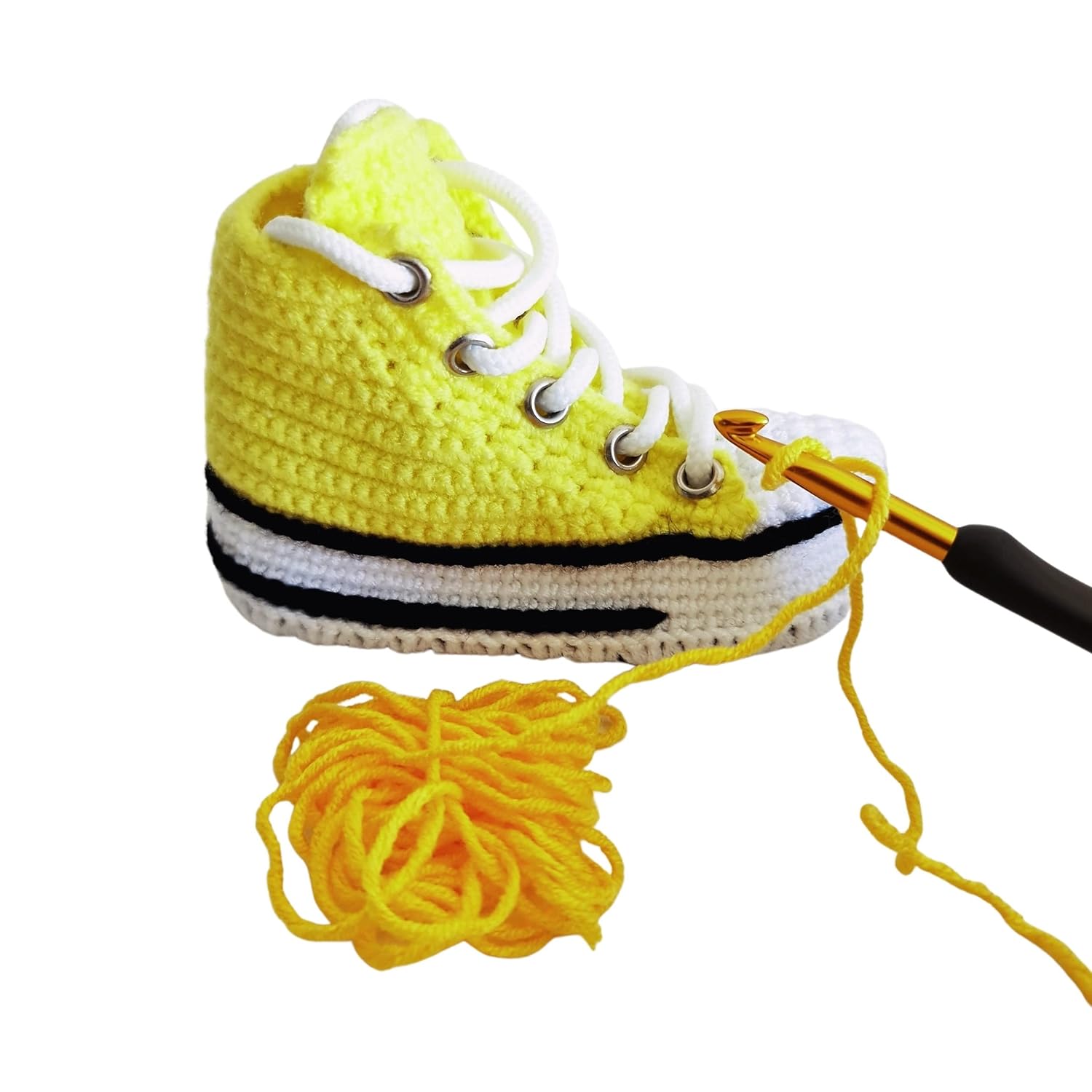 Sa By Seay Handmade Neon Yellow Baby Booties