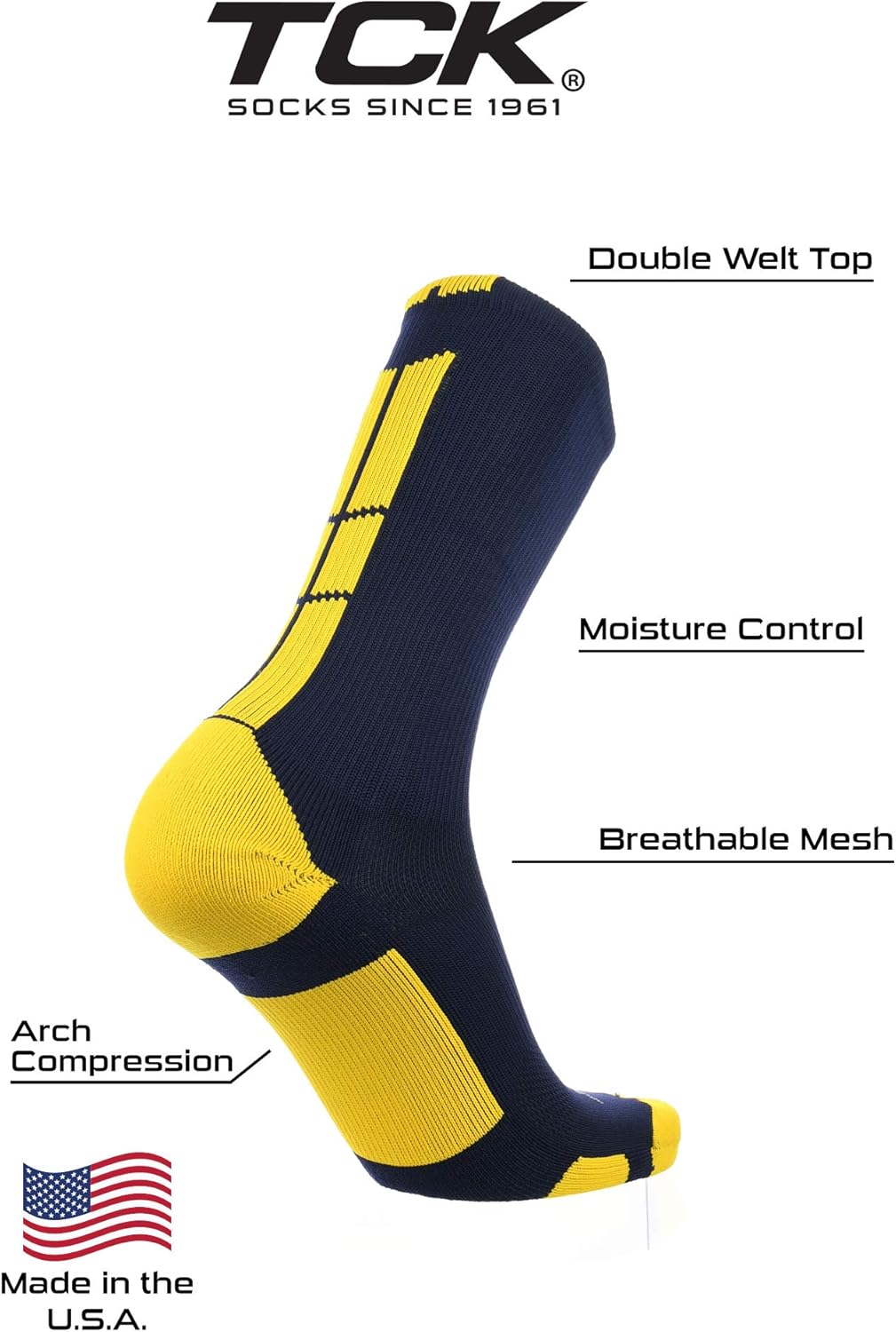 TCK Baseline 30 Athletic Crew Socks 20 Colors