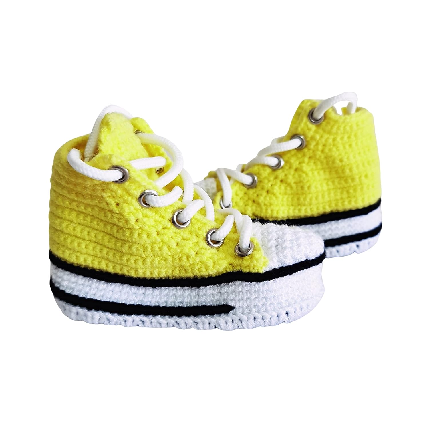 Sa By Seay Handmade Neon Yellow Baby Booties