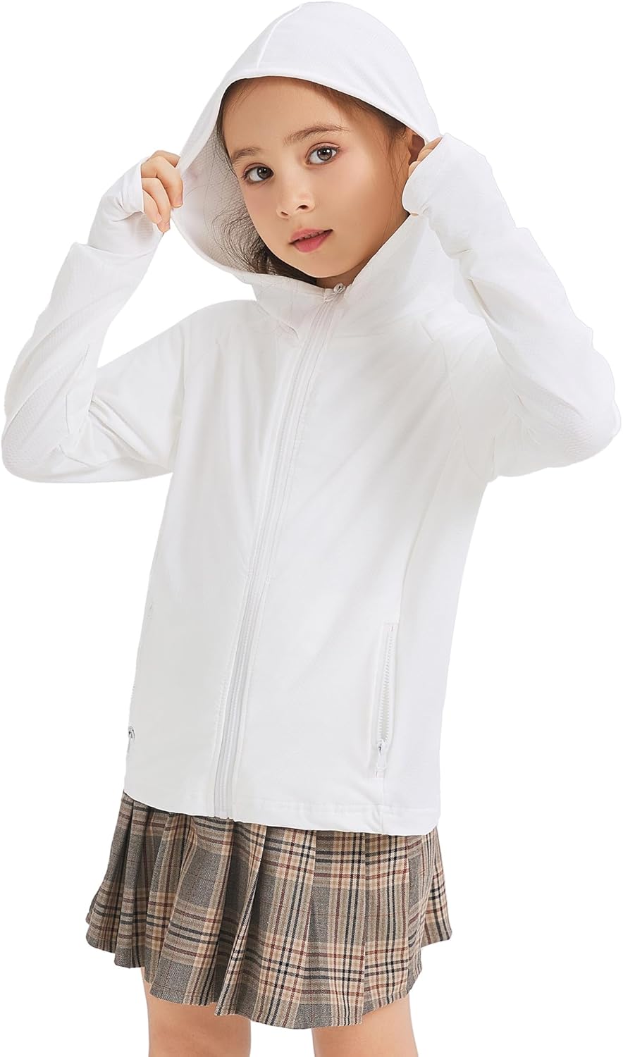 Fdqin Kids UPF50 Sun Protection Hoodie for Girls Boys