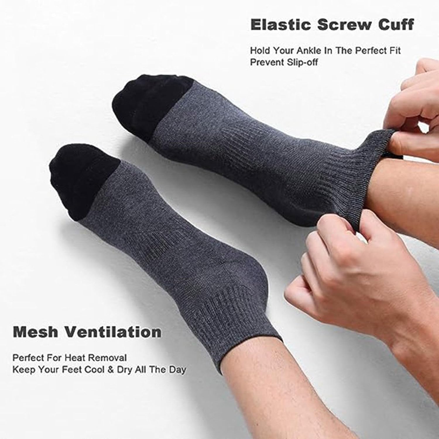 GIERIDUC Men Women Athletic Ankle Socks 6 Pairs