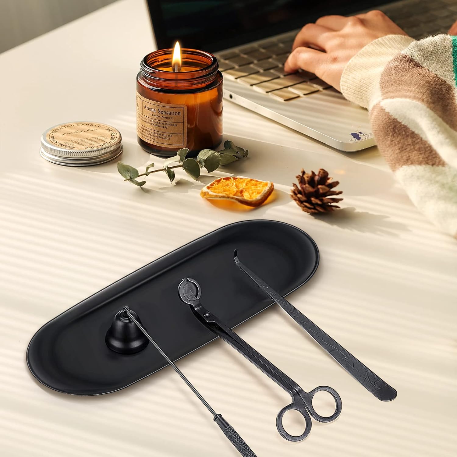 Candle Trimmer Tray - Durable Stainless Steel Storage Tray