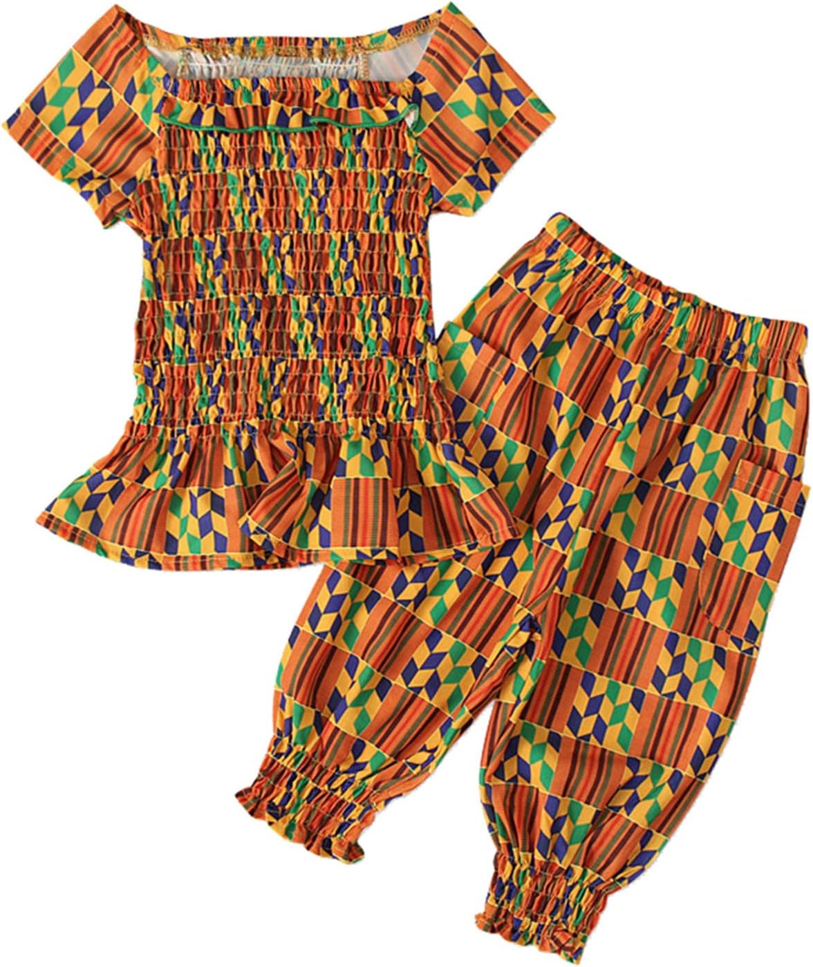Kids African Print Dashiki Outfit for Girls