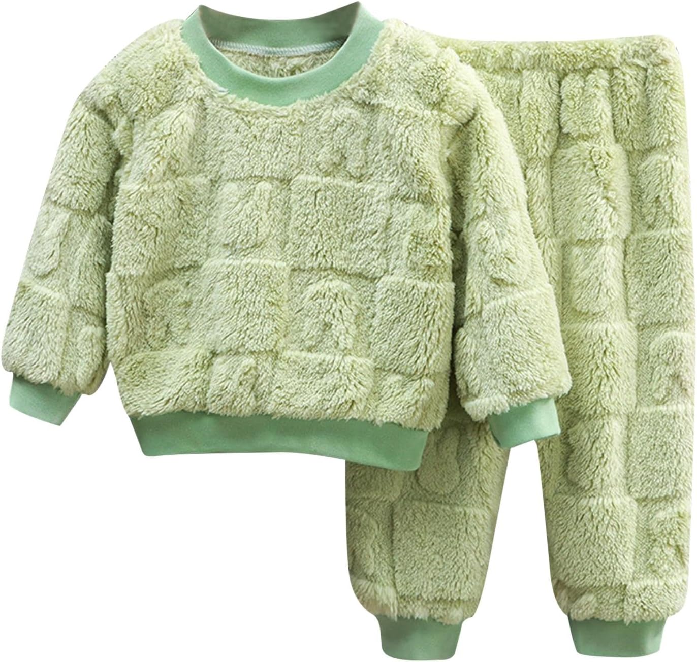 Soft Fuzzy 2-Piece Pajama Set for Kids