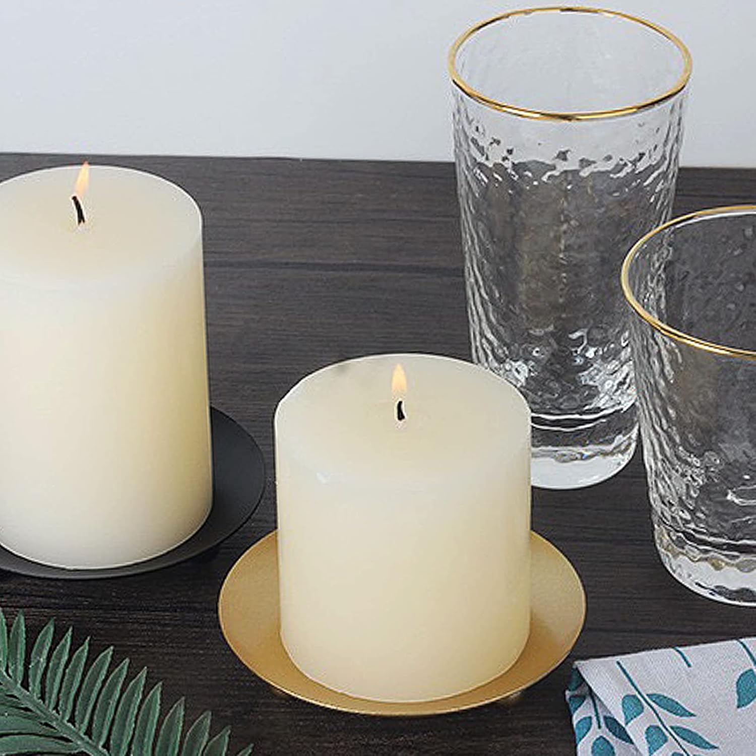 EITMOW Gold Candlestick Holders Set of 3 1