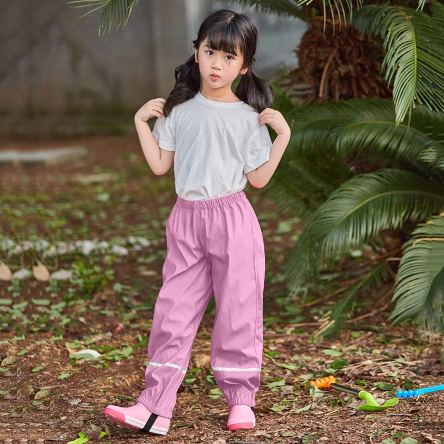 RNTOP Toddler Waterproof Rain Pant for Boys Girls 1