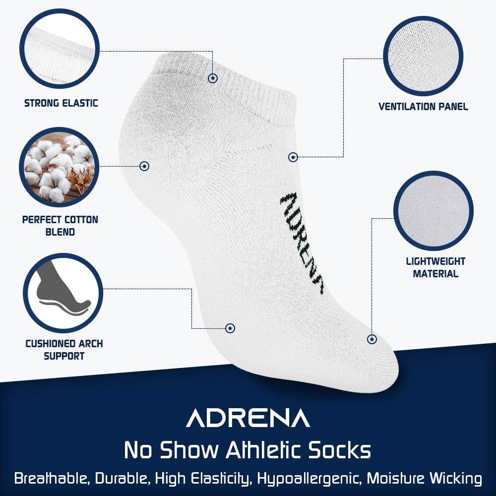 ADRENA No Show Winter Socks for Men Women 1