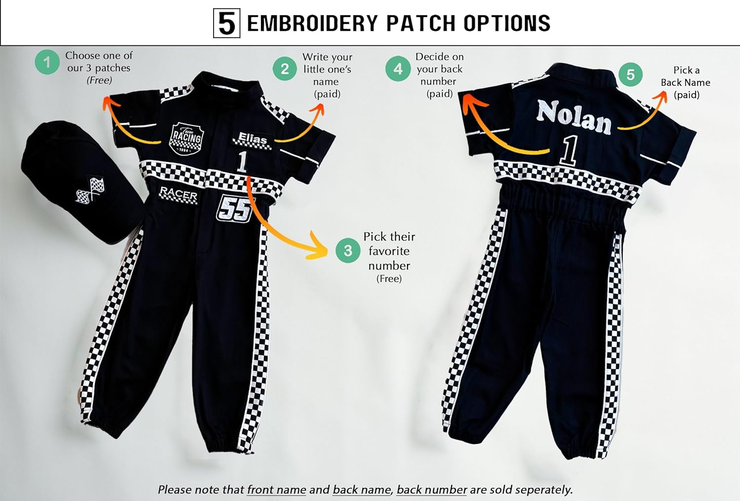 Handmade Race Car Driver Costume for Toddlers - 12-18 Months