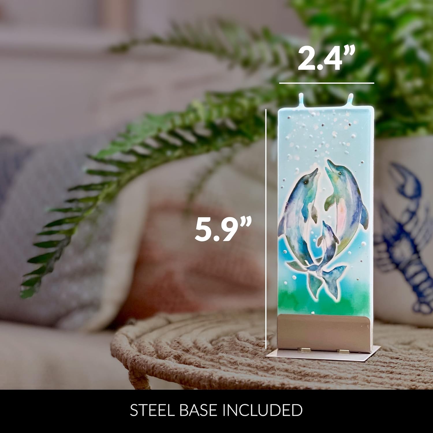 Flatyz Handmade Candle Gift Set with Steel Base