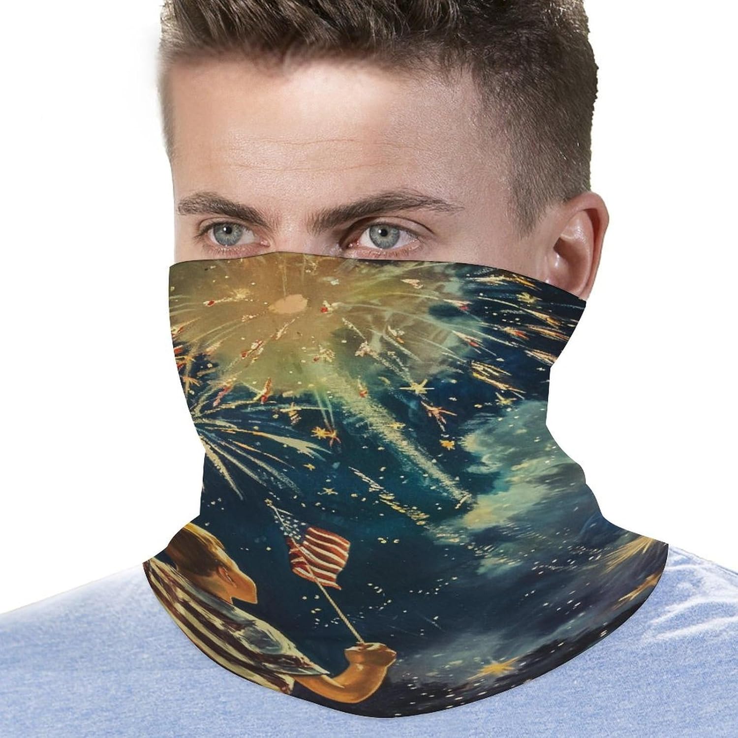 DuduYH Cooling Neck Gaiter with American Flag Pattern for Men Women