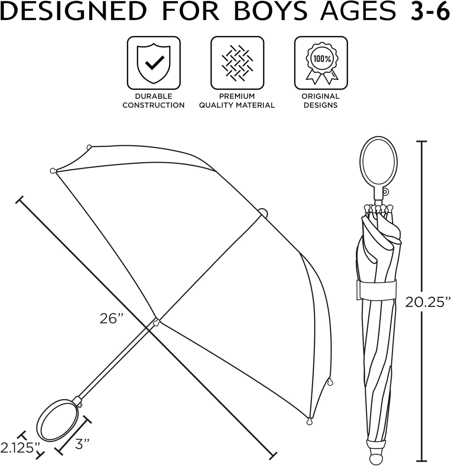 Nintendo Super Mario Kids Umbrella for Ages 3-6