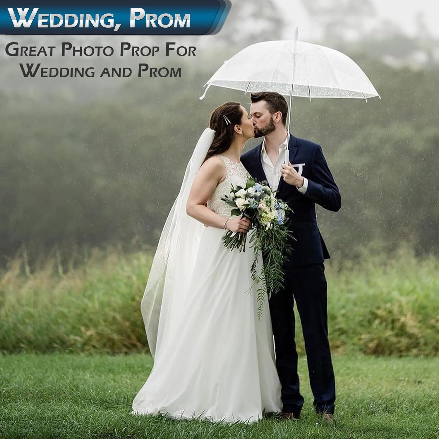 Home-X Clear Bubble Umbrella - Wind-Resistant Durable 1 Pack