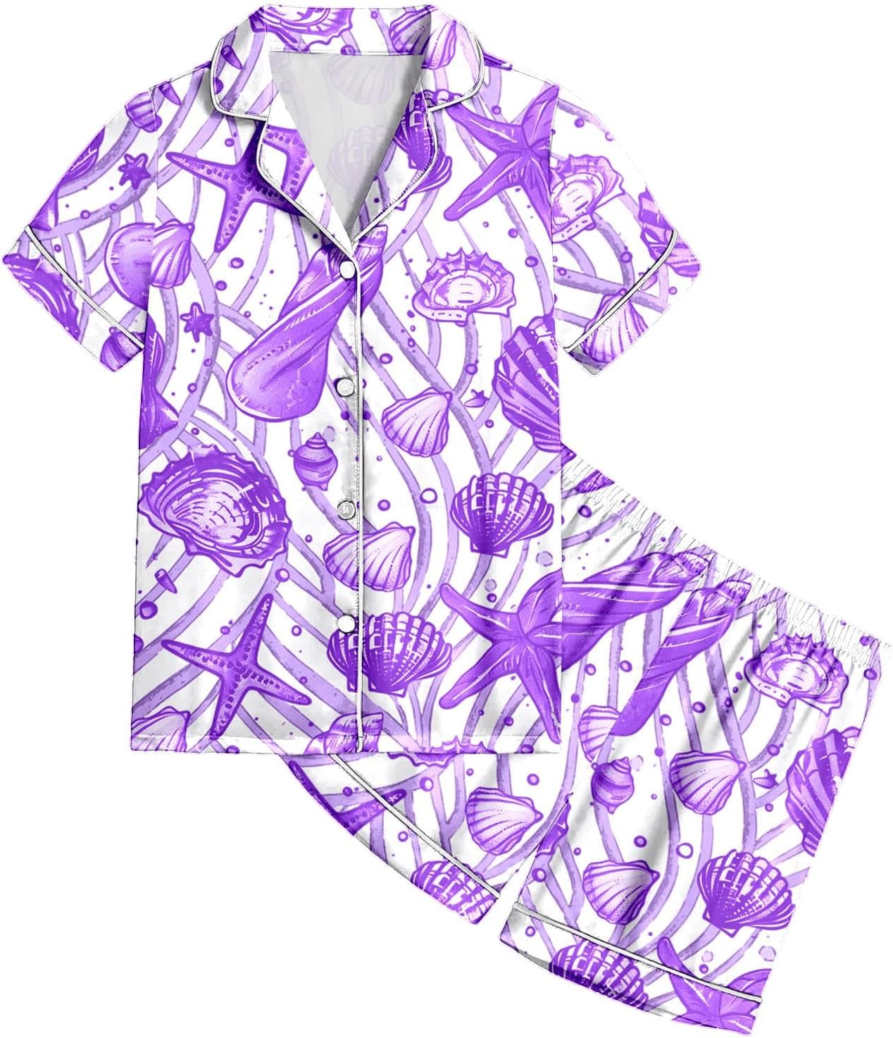 2 Piece Kids Pajamas Set Comfy Graphic Print Cotton