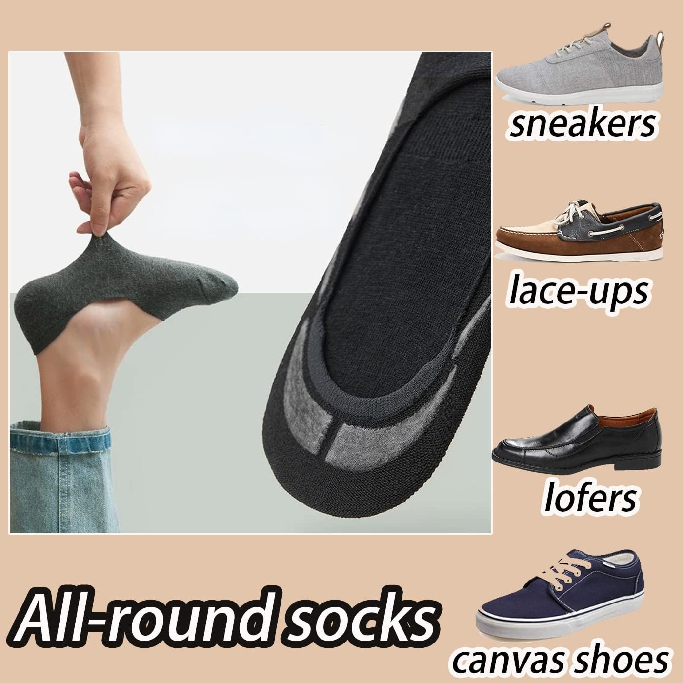 CHUNFO No Show Footie Socks - 5 or 10 Pairs