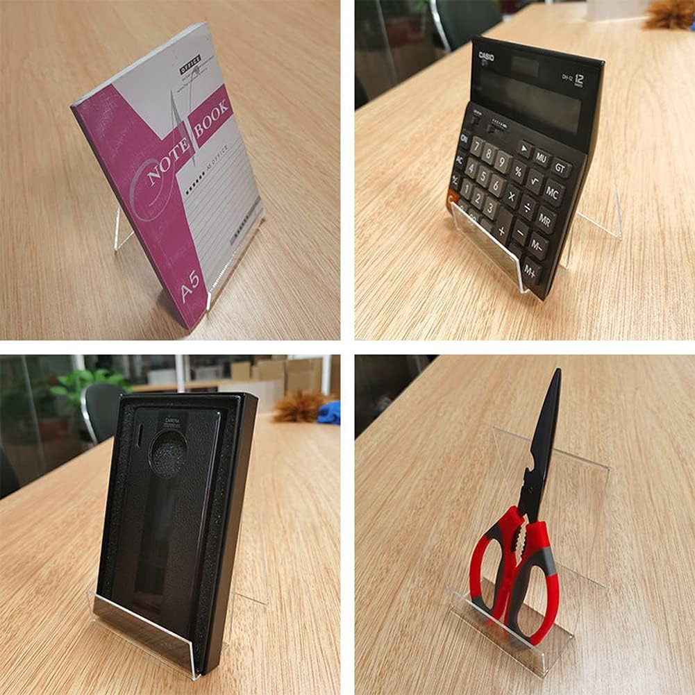 Clear Acrylic Book Stand Display with Ledge Easels 2pcs 1