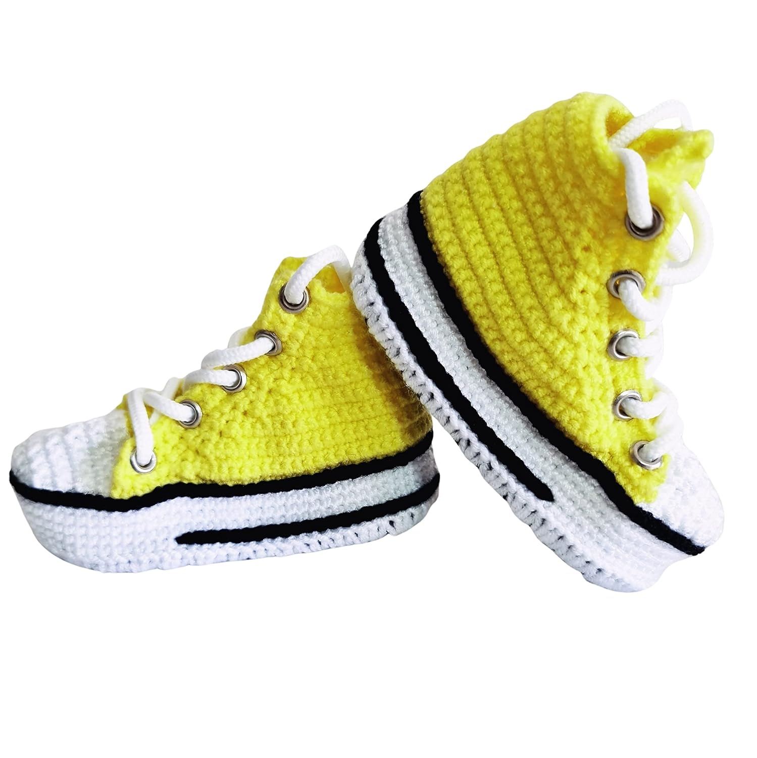 Sa By Seay Handmade Neon Yellow Baby Booties