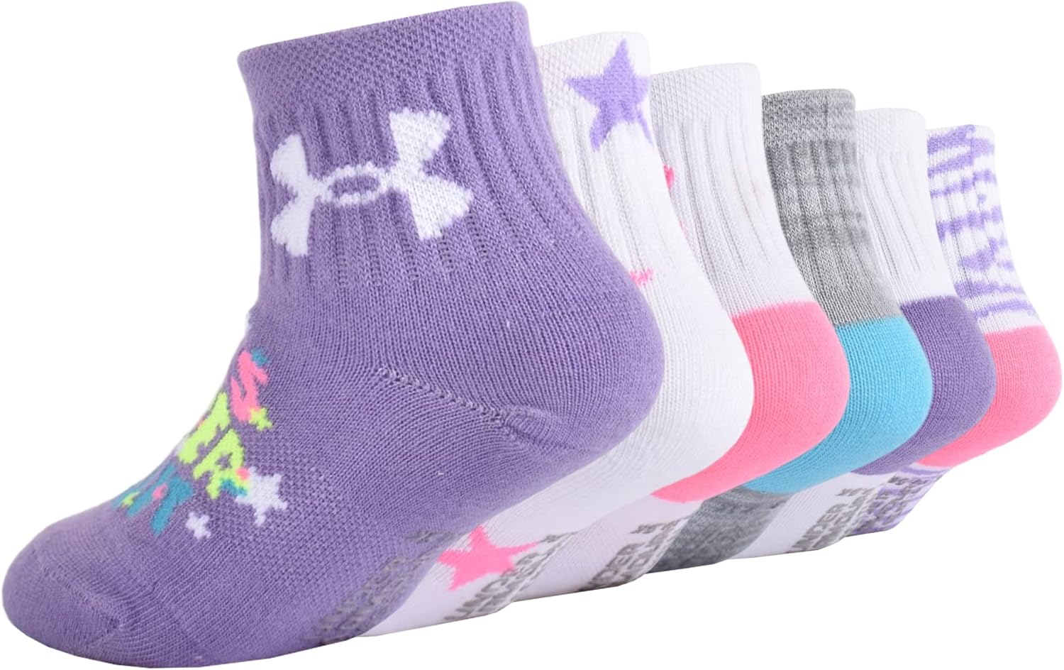 Under Armour Girls Multi Pack Quarter Sock
