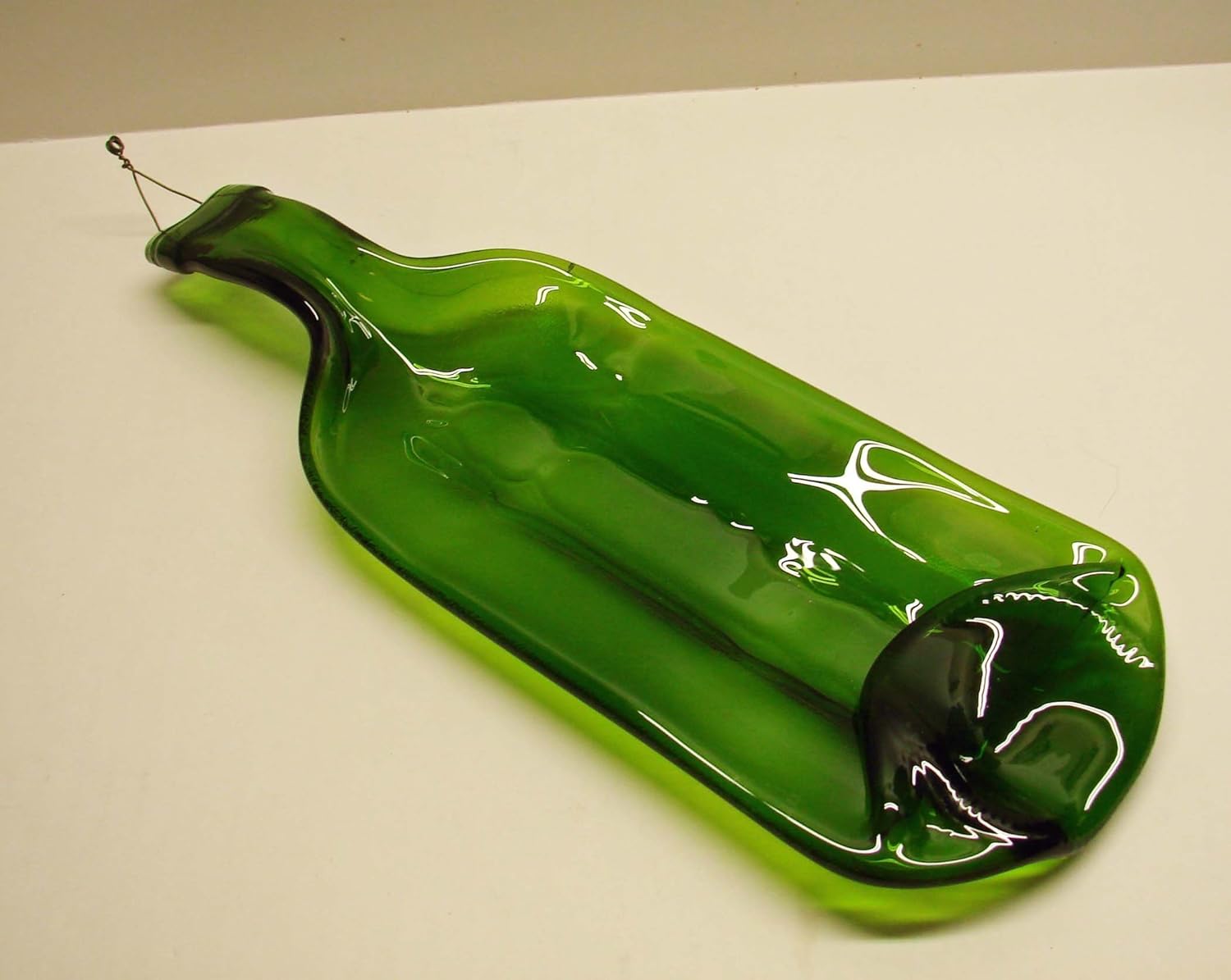 Moss Green Wine Bottle Incense Burner Candle Holder