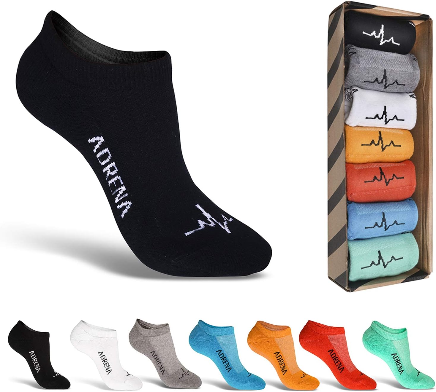 ADRENA No Show Winter Socks for Men Women