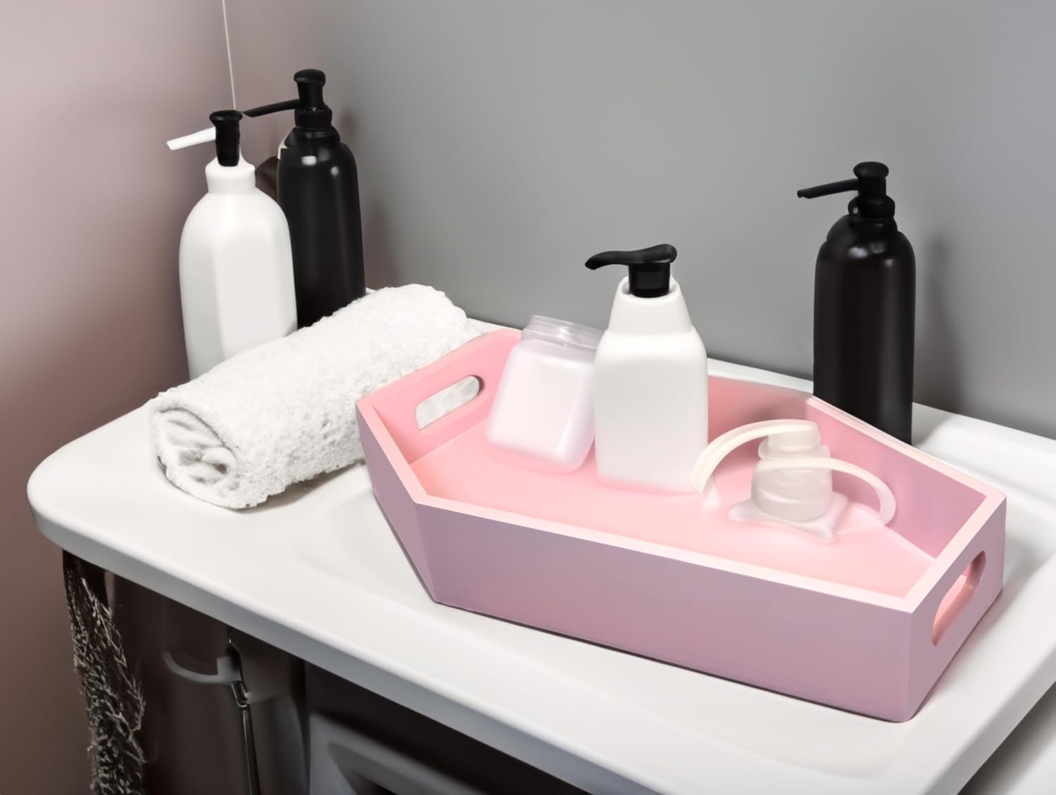 TOSOENPHY Pink Coffin Tray 142 Tall - Gothic Decor