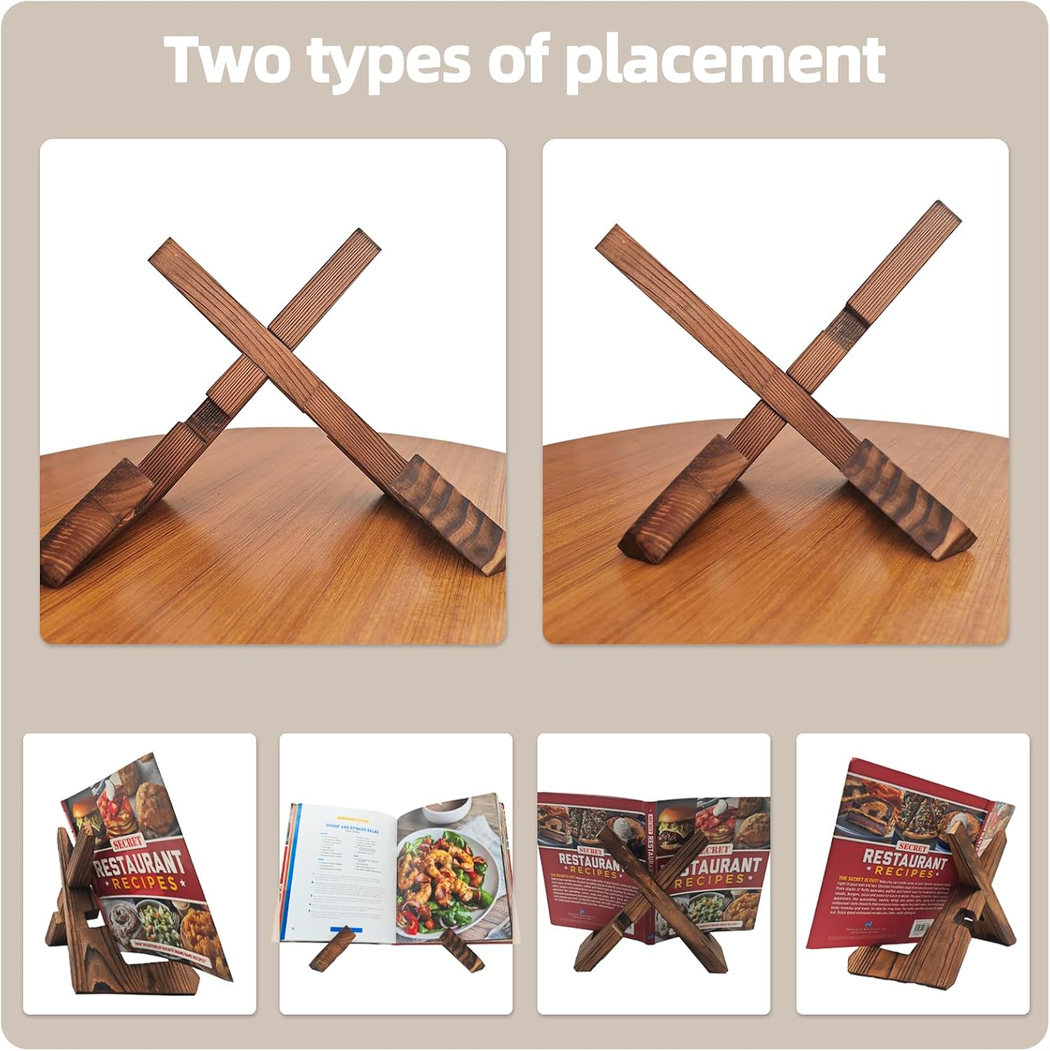 Bivpreom Adjustable Cookbook Stand for Kitchen Counter