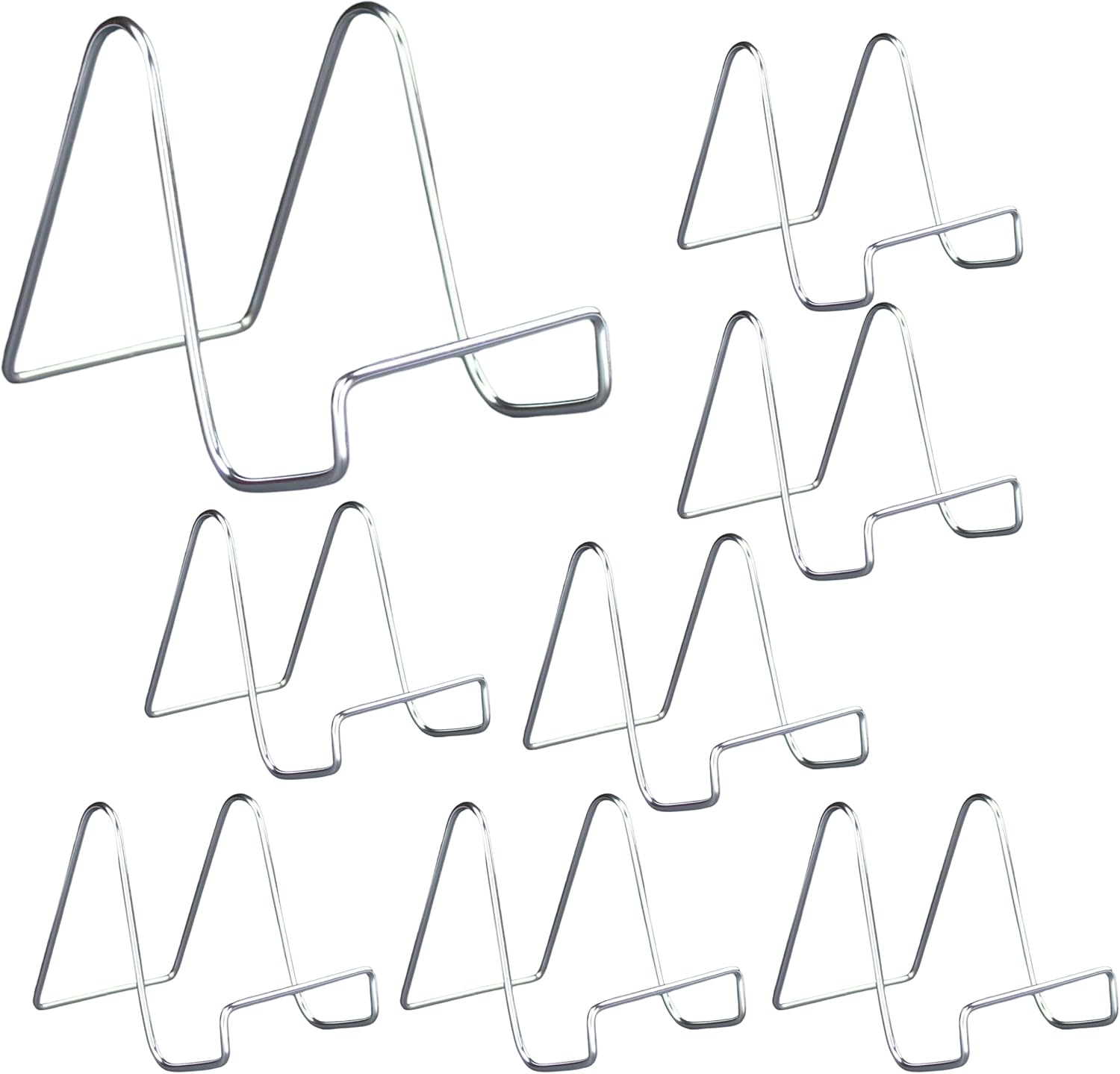 BANBERRY DESIGNS Silver Wire Easel Display Stand - 6 Inch Pack of 8