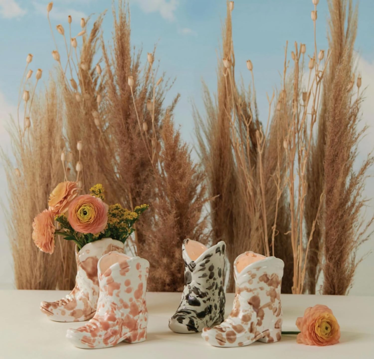 Paddywax Nashville Boot Shaped Candle 6-Ounce Desert Peach