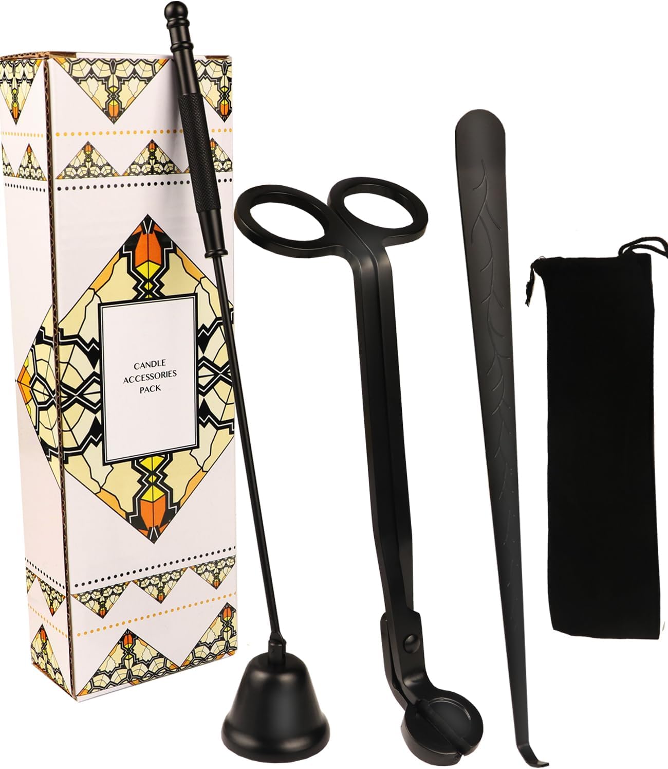 3 in 1 Candle Accessory Kit with Gift Bag - Black