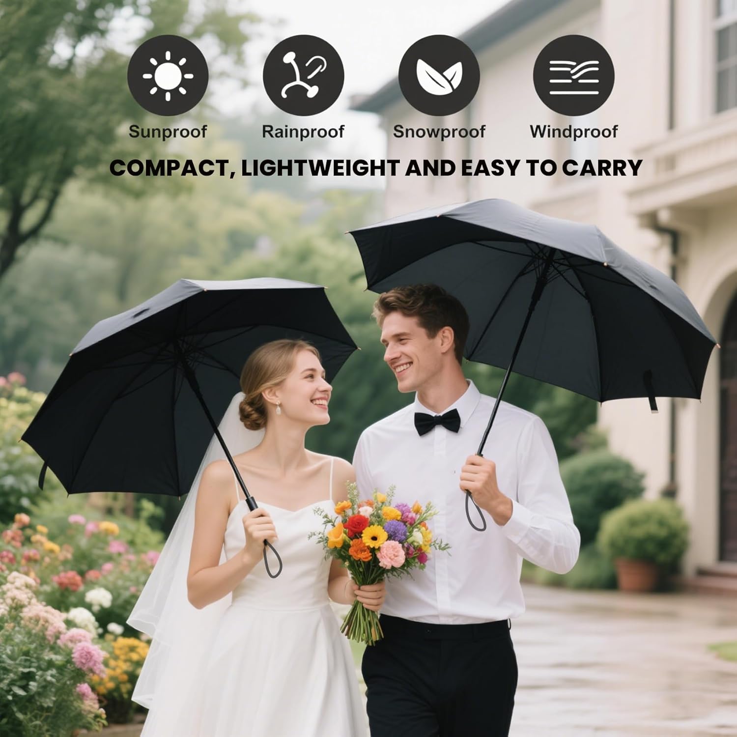 MRTLLOA 42 Inch Windproof Travel Umbrella
