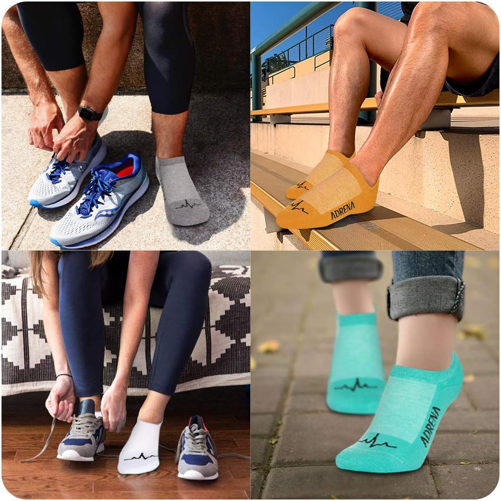 ADRENA No Show Winter Socks for Men Women