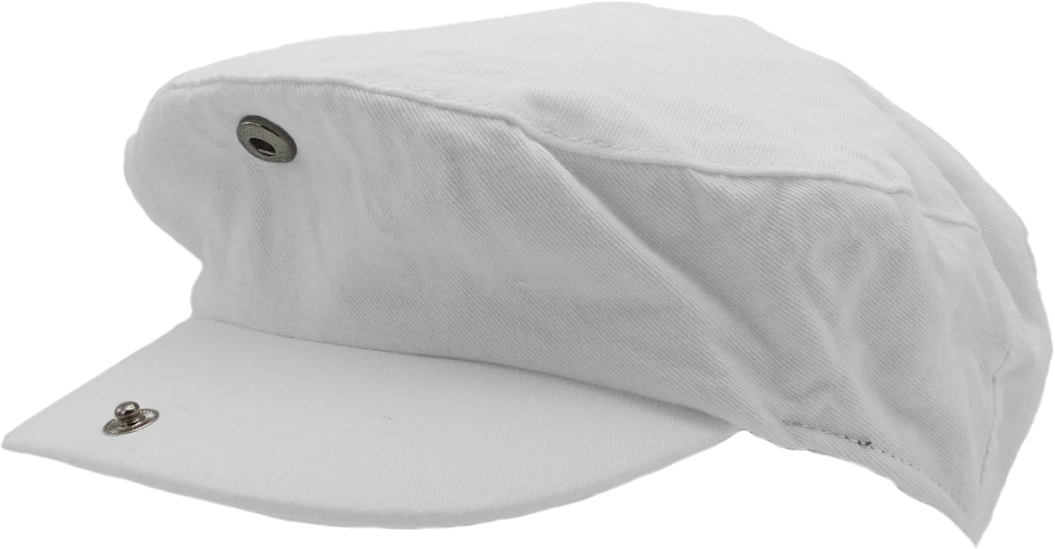 Mens Cotton Front Button Flat Cap Ivy Gatsby Newsboy Hat