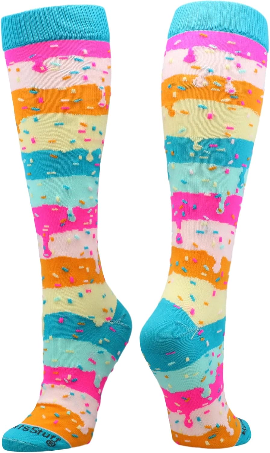 MadSportsStuff Rainbow Sprinkles Socks for Sports Fun
