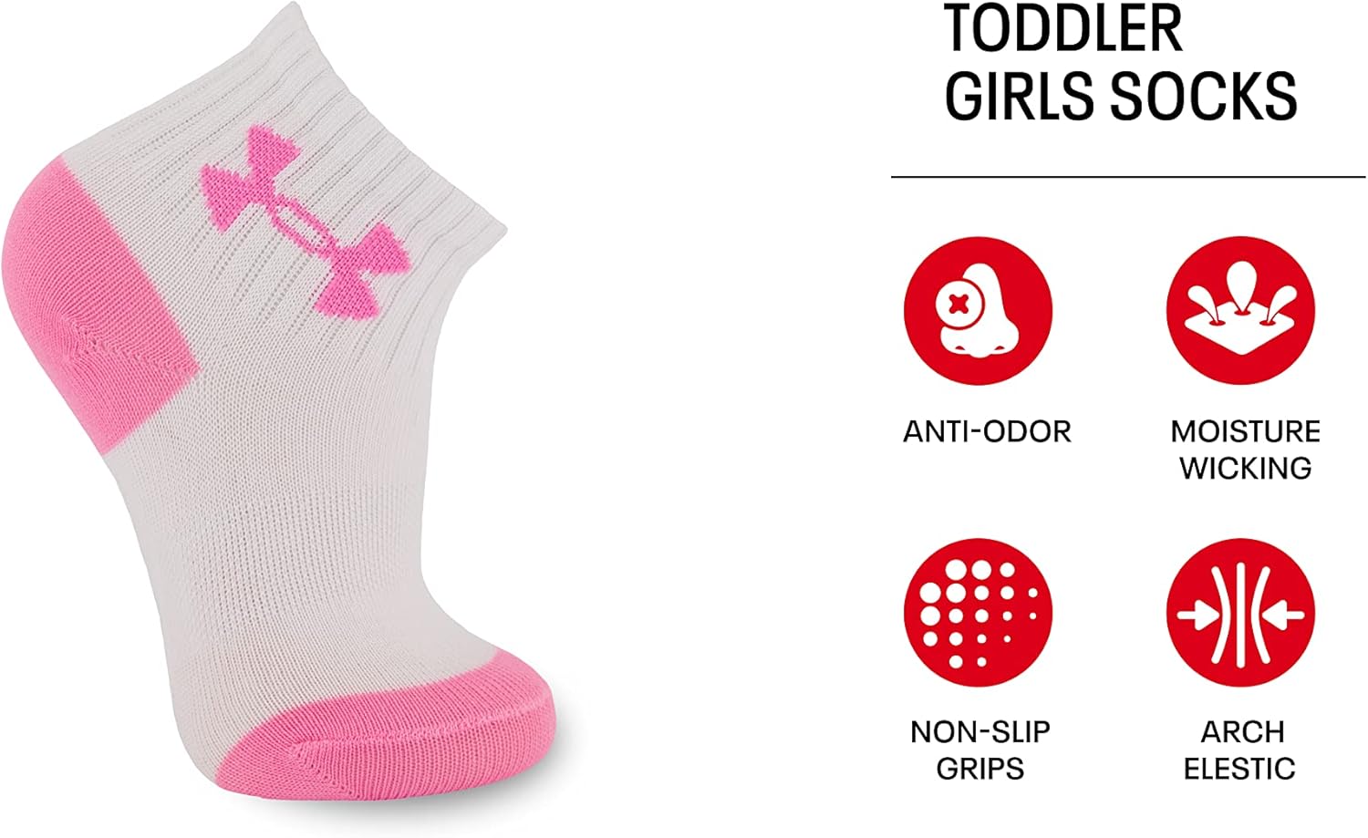 Under Armour Girls Multi Pack Quarter Sock