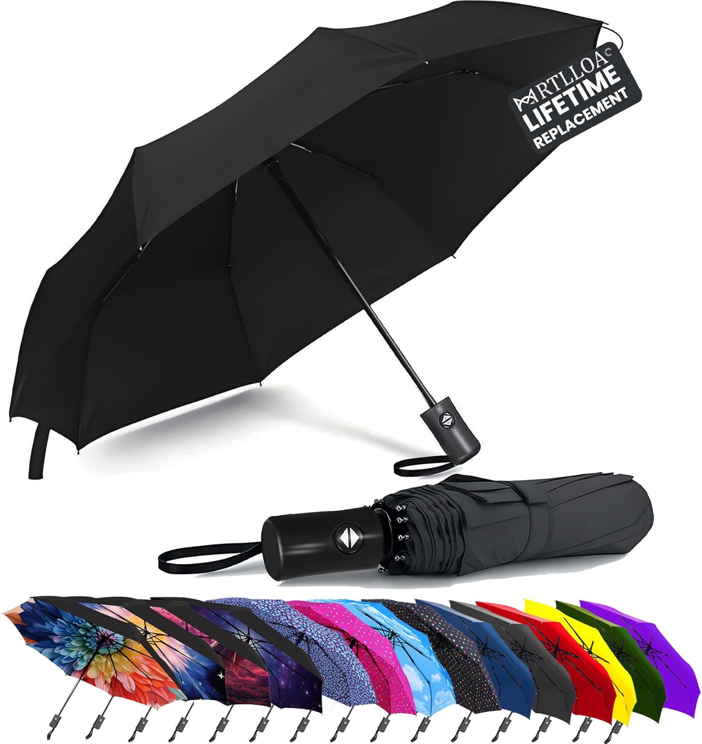 MRTLLOA 42 Inch Windproof Travel Umbrella