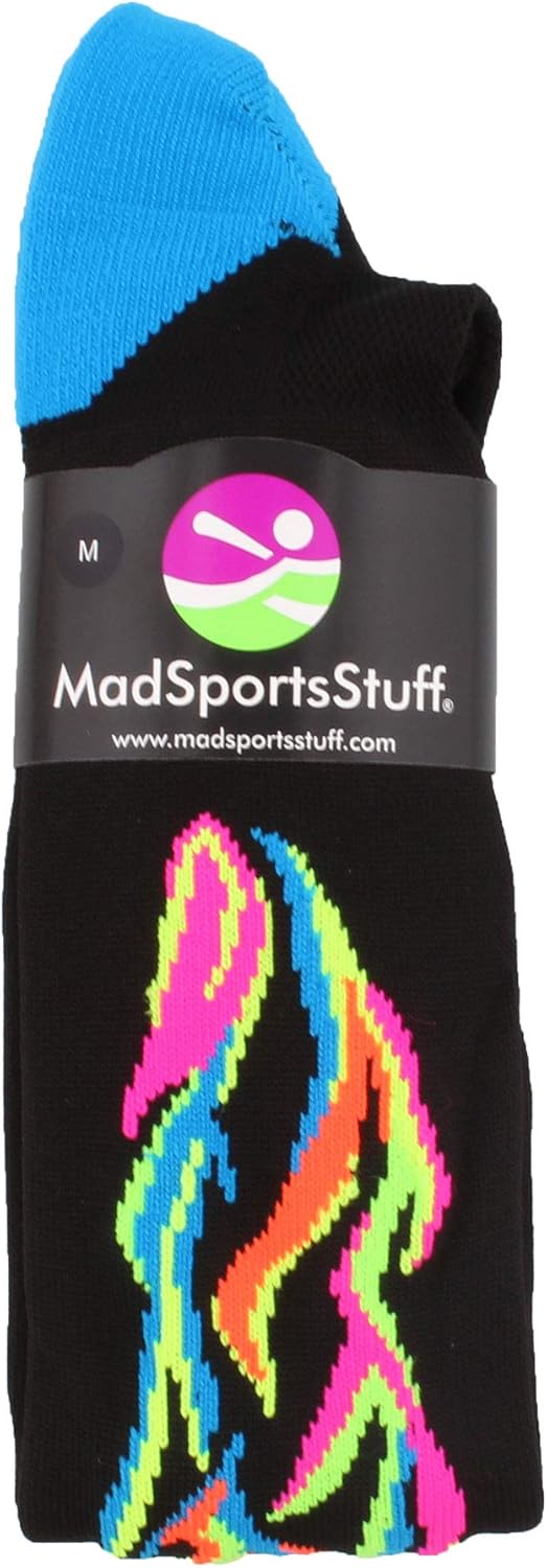 MadSportsStuff Fire Flame Soccer Socks for All Sizes
