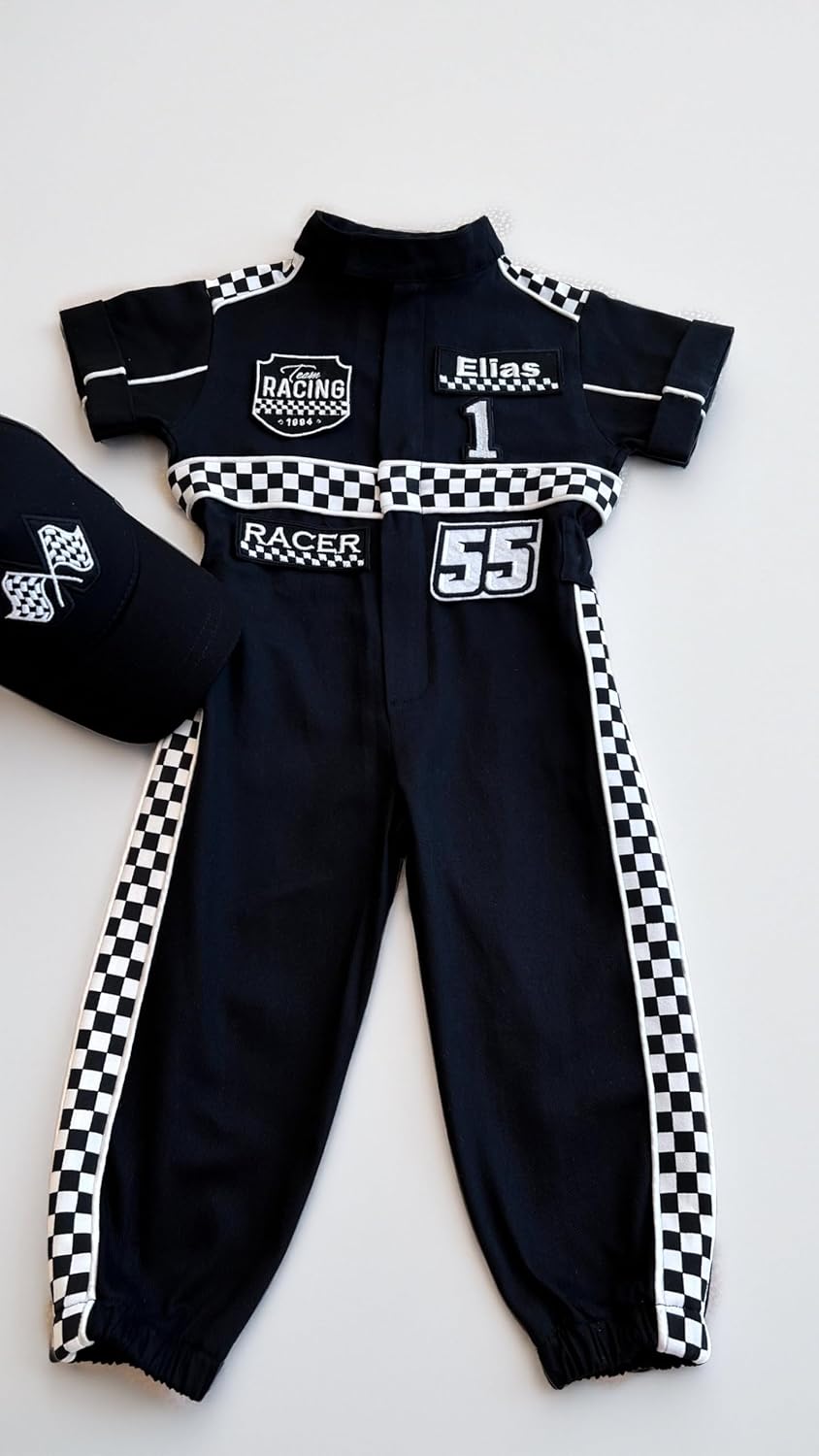 Handmade Race Car Driver Costume for Toddlers - 12-18 Months
