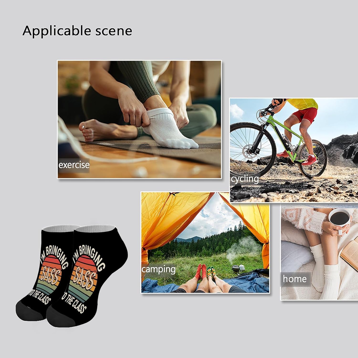 Funny Mens Athletic Socks with Cool Sayings