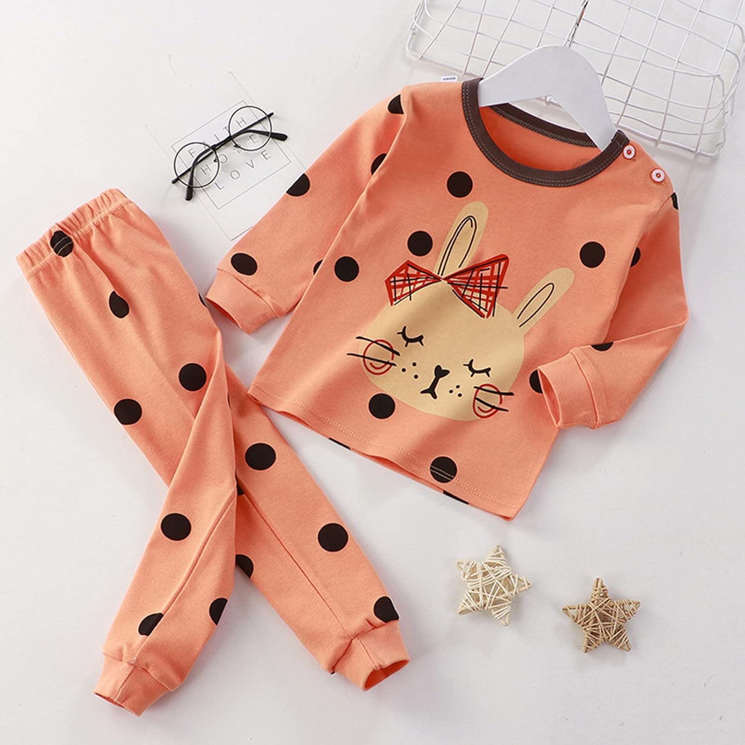 Toddler Halloween Pajamas Set with Cartoon Prints