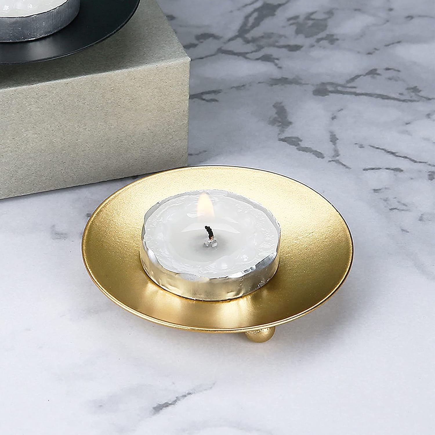 EITMOW Gold Candlestick Holders Set of 3 1