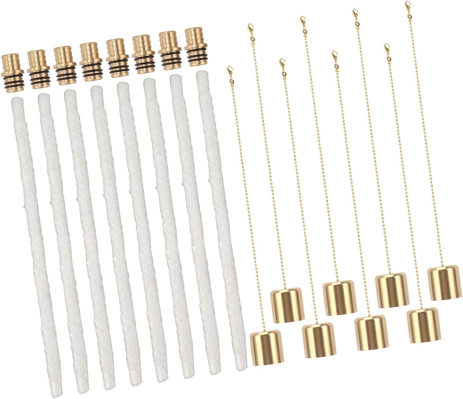 Wine Bottle Torch Kit with Replacement Wicks - Pack of 8
