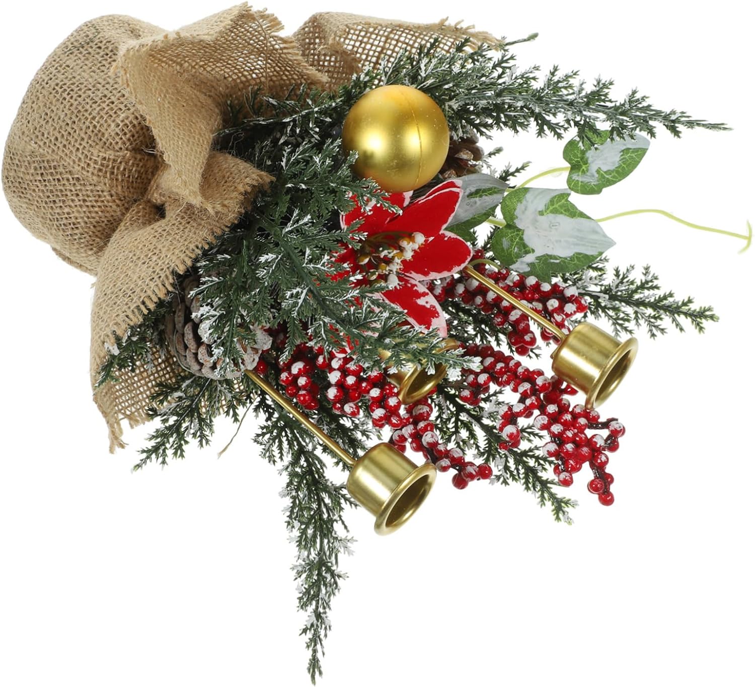 Luxshiny Christmas Fruit Ring Candle Holder