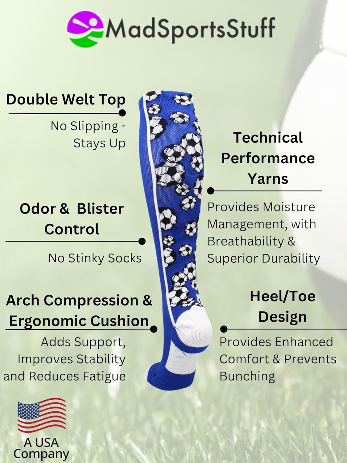 Crazy Soccer Socks with Soccer Balls for Kids 1