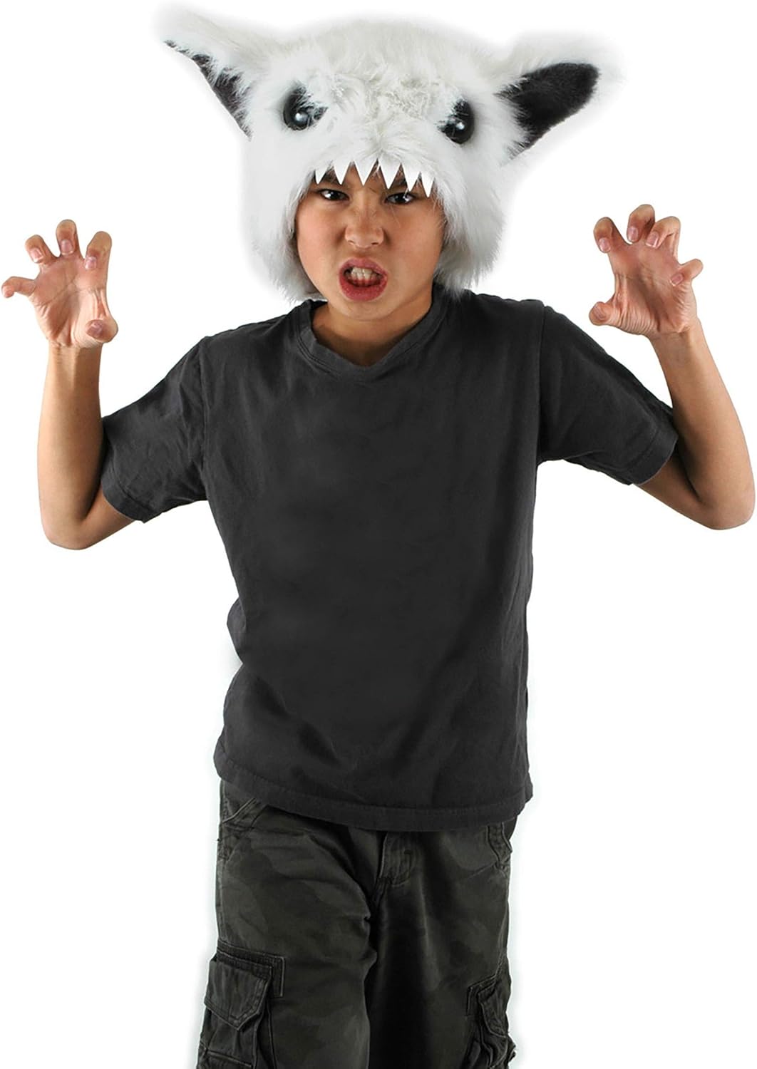 Yeti Abominable Snowman White Fur Costume Hat 1