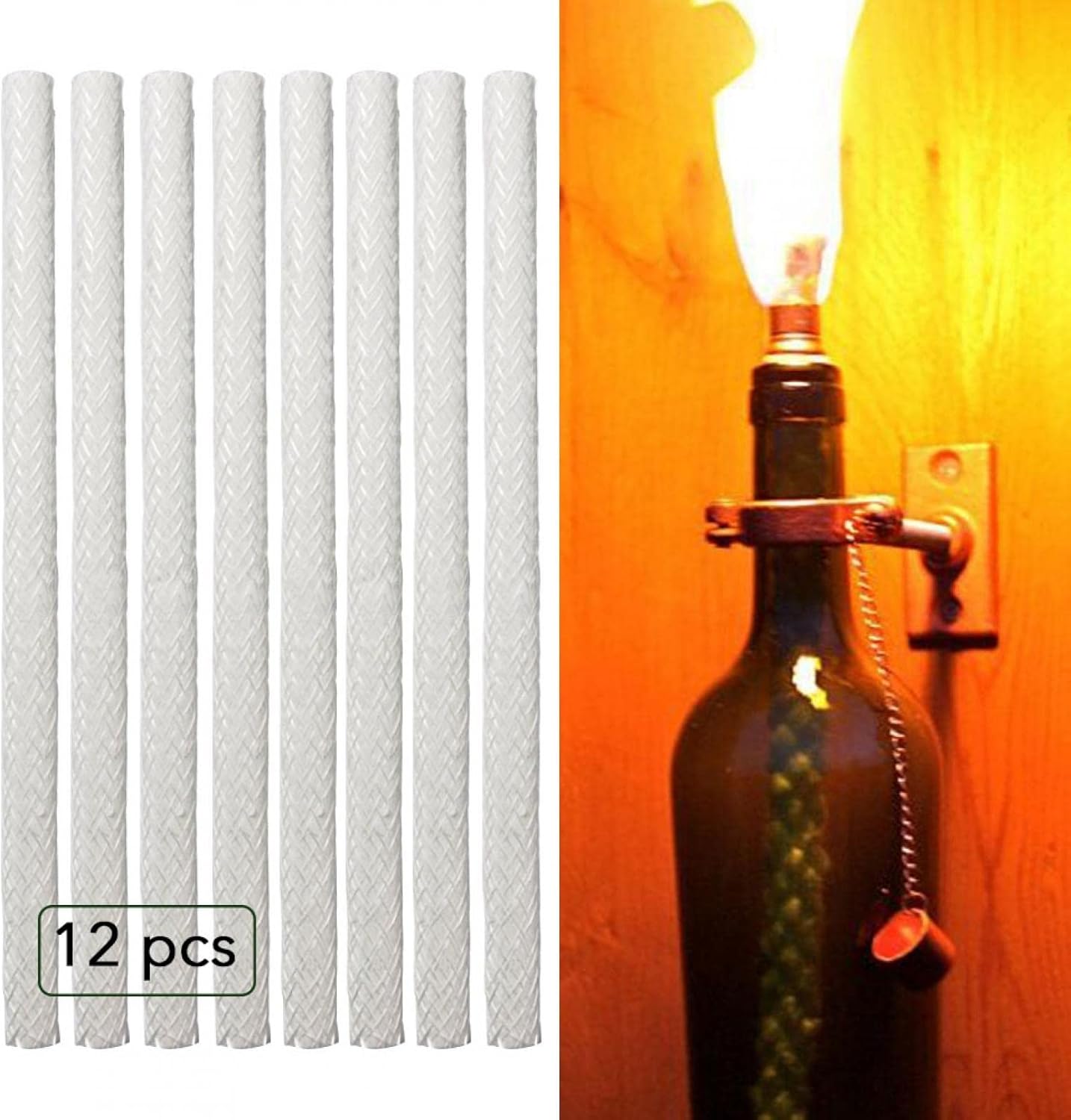 Joyzan Fiberglass Replacement Wicks for Oil Lamps and Lanterns 12Pcs
