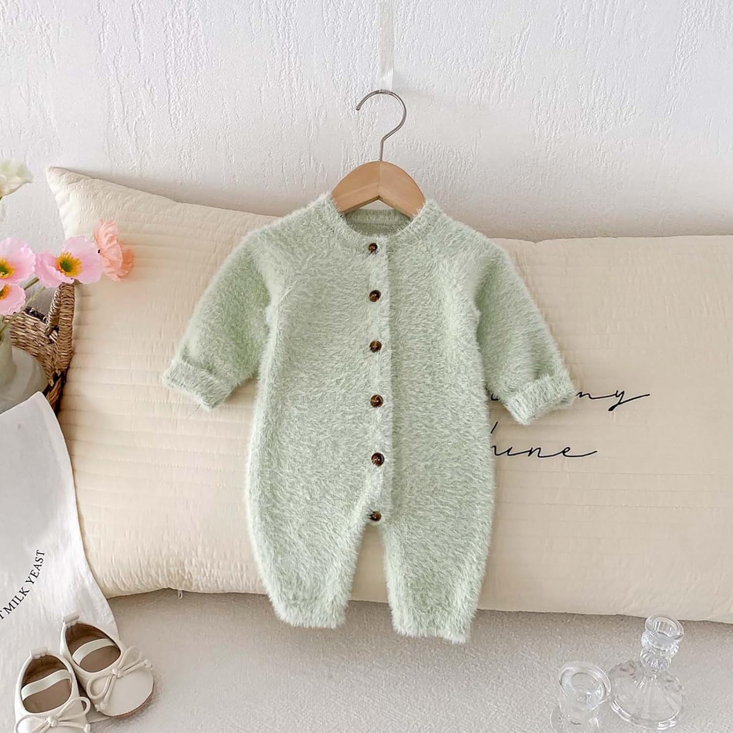 Newborn Baby Girls Fall Winter Romper Knit Suit