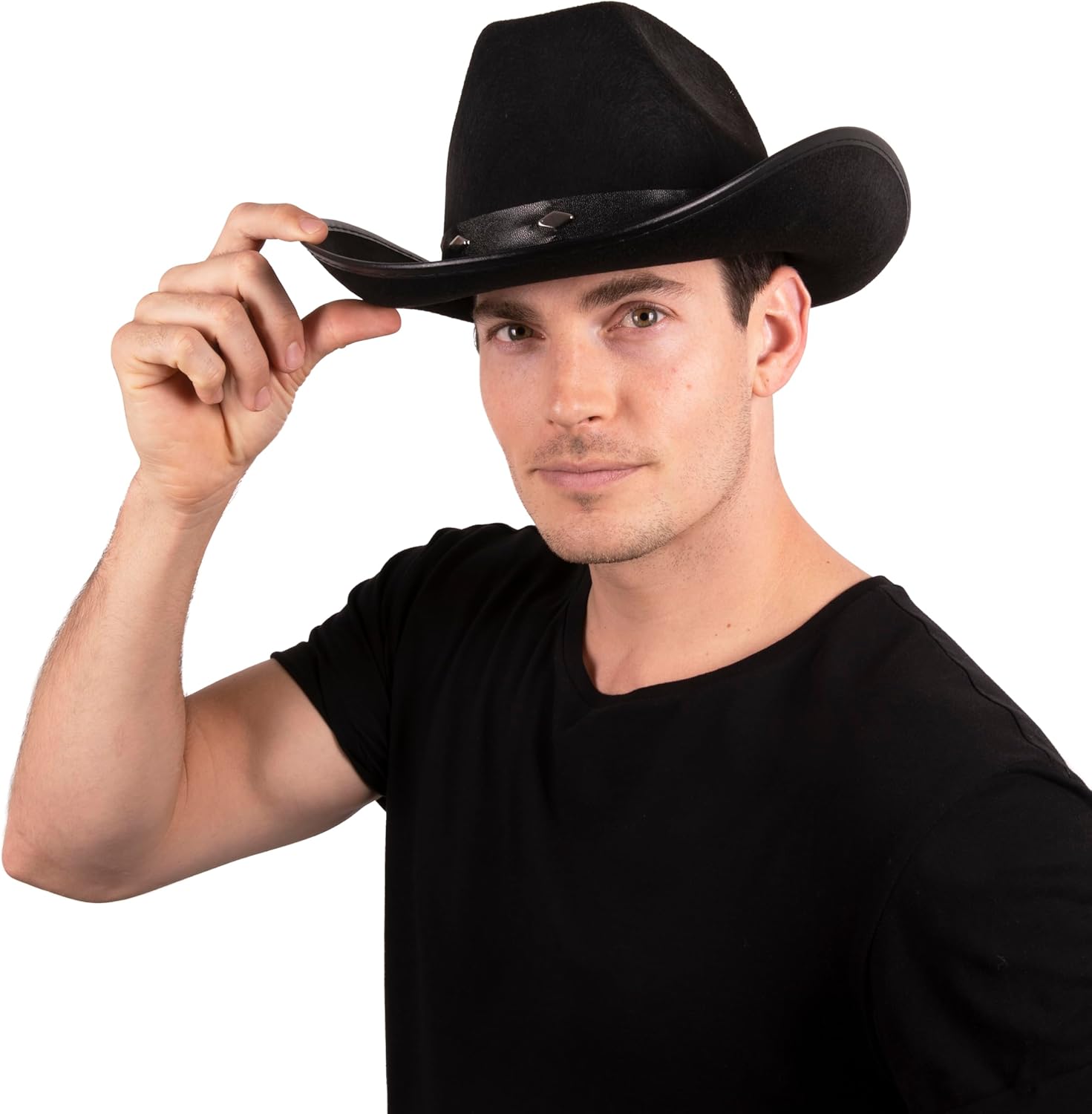Kangaroo Cowboy Hat - Black Universal Fit for Women Men