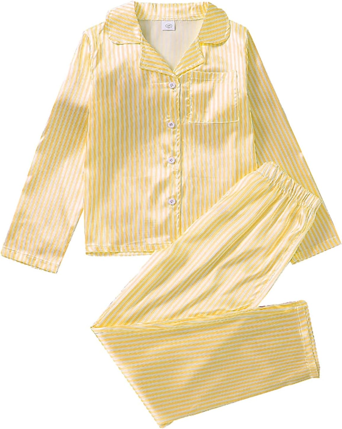 Little Boy Girl Satin Pajamas Set for 9-Year-Olds
