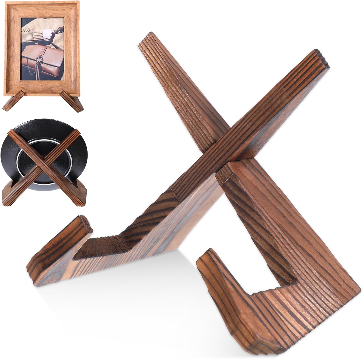 ElevateTech Wooden Plate Holder Display Stand 65 Inch